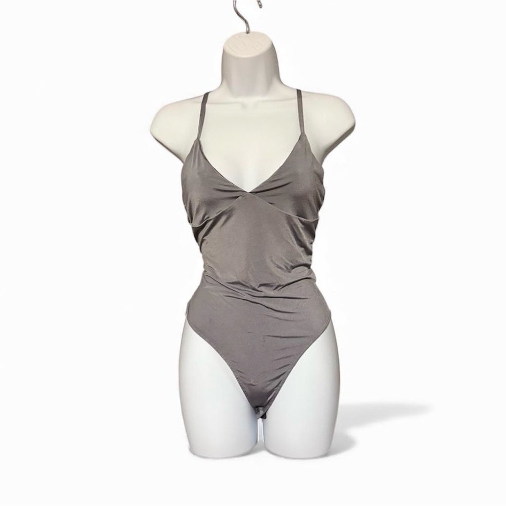 Missguided Gray Bodysuit Womens Size 10